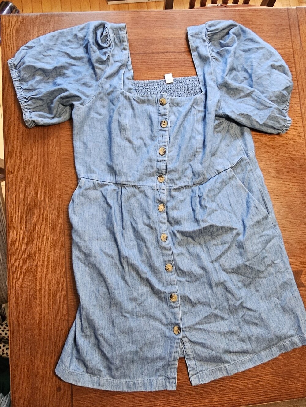 Old Navy Short Puff Sleeve Jean Dress XL